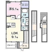 マルコ　高松 302 ｜ 和歌山県和歌山市宇須１丁目2-20（賃貸アパート1LDK・3階・42.20㎡） その2