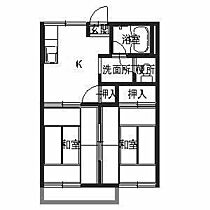 タウニィ浜代 203 ｜ 和歌山県和歌山市松江（賃貸アパート2K・2階・35.70㎡） その2