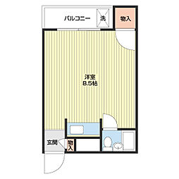 フォレストコート和歌浦東 1階ワンルームの間取り