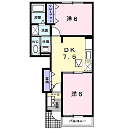 間取図画像 2DK