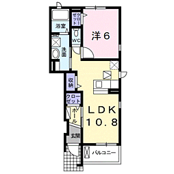 マルコ吹上 1階1LDKの間取り