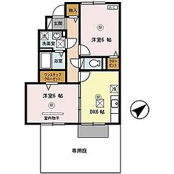 イヴェールアージュ 2DKの間取図画像