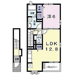 アン・ソレイユ 1LDKの間取図画像