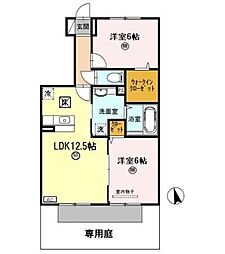ウィット塩屋 2LDKの間取図画像