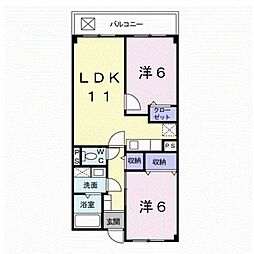 レフィナード吹上 2LDKの間取図画像