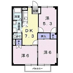 メゾン高積 3DKの間取図画像