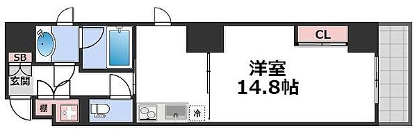 ボーベル南船場 ｜大阪府大阪市中央区南船場1丁目(賃貸マンション1R・11階・40.20㎡)の写真 その2