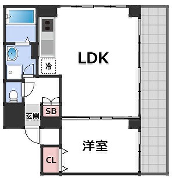 ルミナス北山 202｜大阪府大阪市天王寺区北山町(賃貸マンション1LDK・2階・41.95㎡)の写真 その2