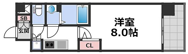 カーサレグラス城東セントラル ｜大阪府大阪市城東区成育1丁目(賃貸マンション1K・7階・25.05㎡)の写真 その2