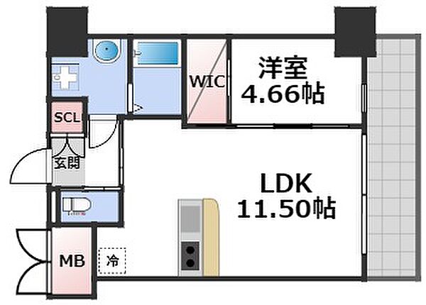 プレジオ恵美須 ｜大阪府大阪市浪速区恵美須西1丁目(賃貸マンション1LDK・5階・39.54㎡)の写真 その2