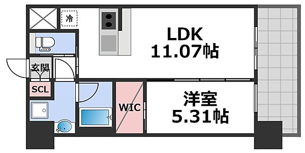 プレジオ八戸ノ里 ｜大阪府東大阪市下小阪5丁目(賃貸マンション1LDK・3階・39.29㎡)の写真 その2