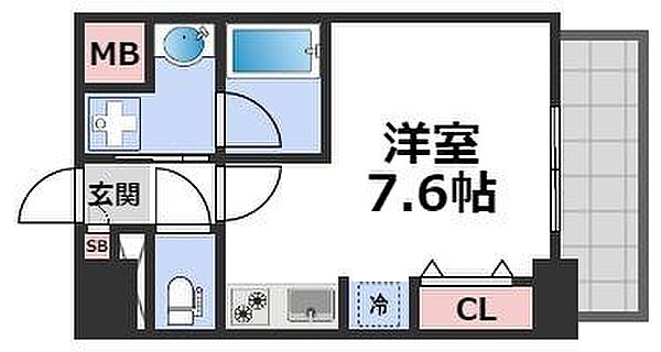 ジアコスモ大阪城南 ｜大阪府大阪市東成区中道2丁目(賃貸マンション1R・4階・21.71㎡)の写真 その2