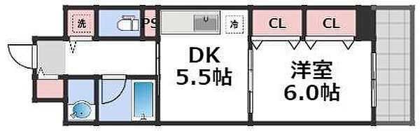 エスポワール ｜大阪府大阪市城東区鴫野西2丁目(賃貸マンション1DK・6階・30.29㎡)の写真 その2