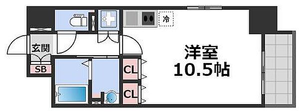 アプリーレ堺筋本町 ｜大阪府大阪市中央区北久宝寺町1丁目(賃貸マンション1R・6階・31.16㎡)の写真 その2