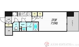コンフォリア・リヴ新大阪Q 2階1Kの間取り