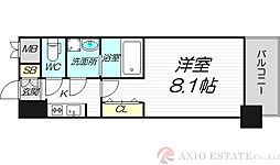 アドバンス新大阪V 14階1Kの間取り
