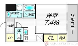 Dolce VitaI 8階1Kの間取り