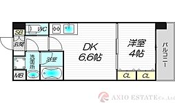 レオングラン新大阪レジデンス 7階1DKの間取り