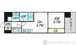 EL-Sia Shin-Osaka 6階1DKの間取り