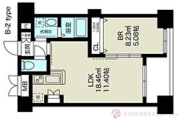 ノルデンハイム江坂 1LDKの間取図画像