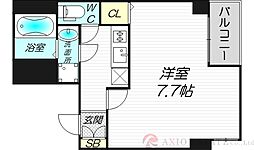 グランパシフィック木川東 1Kの間取図画像