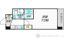 セレニテ江坂ルフレ 1Kの間取図画像
