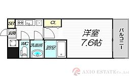 レジディア新大阪 1Kの間取図画像