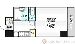 ノイエ新大阪A 1Kの間取図画像