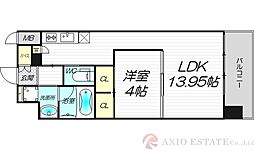 プレジオ新大阪EURO 1LDKの間取図画像