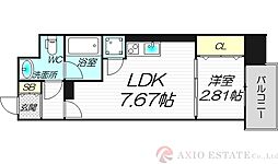 セレニテ新大阪 1DKの間取図画像
