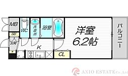 プレサン神崎川FINEBLESS 1Kの間取図画像
