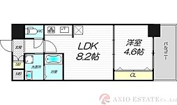 グランルクレ新大阪 1LDKの間取図画像