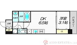 アドバンス江坂ラシュレ 1DKの間取図画像