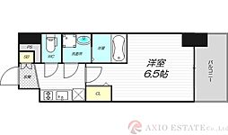 エスリードレジデンス ザ・グラン大阪ノア 1Kの間取図画像