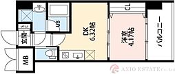 PREGIOESAKA2 1DKの間取図画像