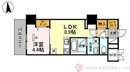 グランセジュール江坂パーカー江坂ビル 1LDKの間取図画像