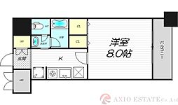 グランシャルマン新大阪 1Kの間取図画像