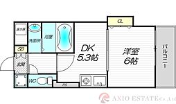 豊里セレニテ 1DKの間取図画像