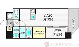 大阪市淀川区西宮原1丁目マンション 1LDKの間取図画像