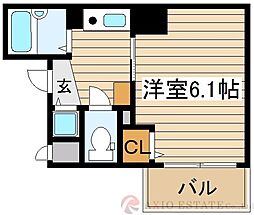 シティライフプレサンス新大阪 1Kの間取図画像