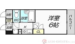 エスリード新大阪第8 1Kの間取図画像