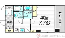 東明マンション新東 1Kの間取図画像