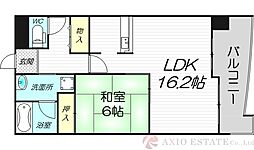 エスパシオ上新庄 1LDKの間取図画像
