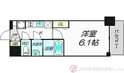プレサンス東三国駅前グランクラス 1Kの間取図画像