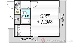 ライオンズマンション新大阪第5 1Kの間取図画像