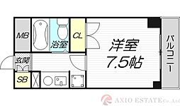 グランコート江坂 1Kの間取図画像