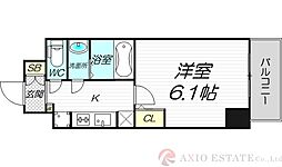 Mv.imp新大阪 1Kの間取図画像