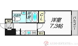 セレッソコートリバーサイドOSAKA 1Kの間取図画像