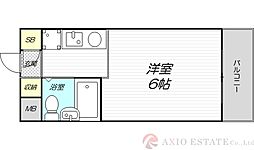 グリーンハイツ2 ワンルームの間取図画像