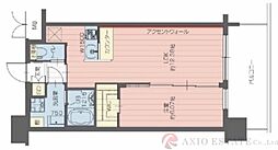 プレジオ三国ASIAN 1LDKの間取図画像